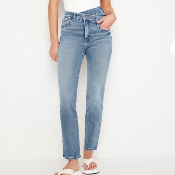 Good American Good Classic Slim Straight Jeans Indigo 268 Size 30 NWT - Picture 1 of 10